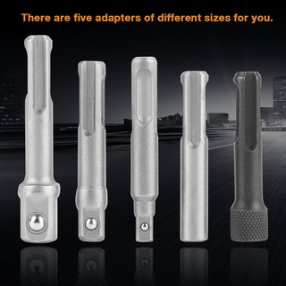 [ราคาพิเศษ] 3PC SDS Plus Steel Socket Adapter 2PC Hexagonal Extension Electric Tool Accessories