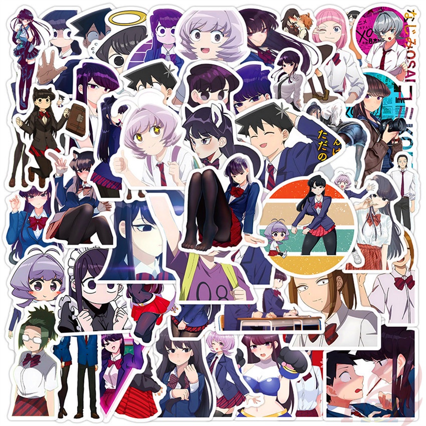 ❉ Komi Can’t Communicate Series 01  Komisan Stickers ❉ 50Pcs/Set DIY Fashion Waterproof Decals Doodle Stickers