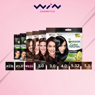 Garnier Color Naturals การ์นิเย่ คัลเลอร์ แนทเชอรัลส์ 30 มล. ครีมเปลี่ยนสีผมถาวร ปิดผมขาว แนบสนิท