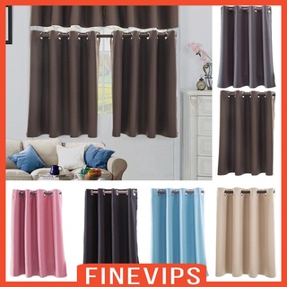 [finevips] ผ้าม่านสั้น สีพื้น รักษาหน้าต่าง ห้องครัว