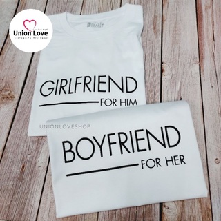 เสื้อคู่รักสกรีนBOYFriend&amp;GIRLFriend[S-2XL] C134ตัวละ