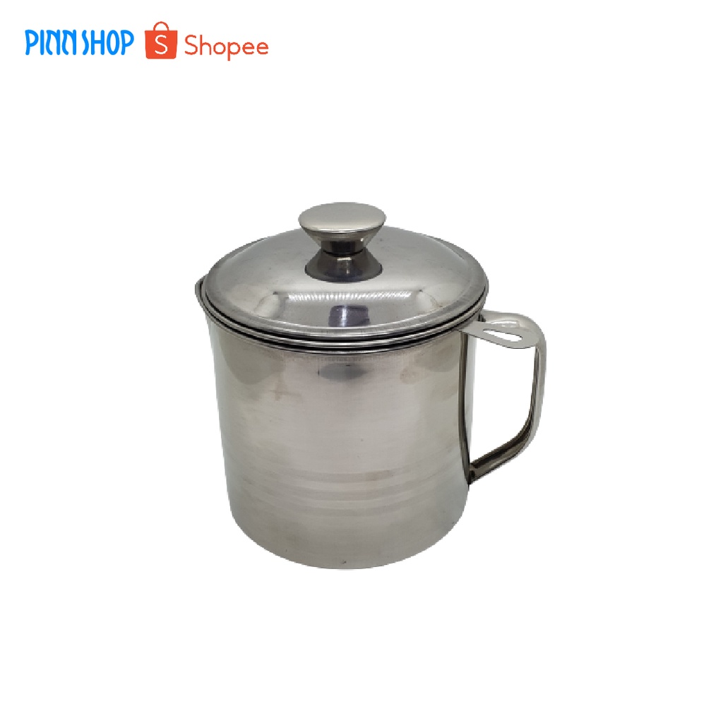 Pinn Shop CuteCoolhousehold หม้อสแตนเลสกรองน้ำมัน ขนาด 1.2L
