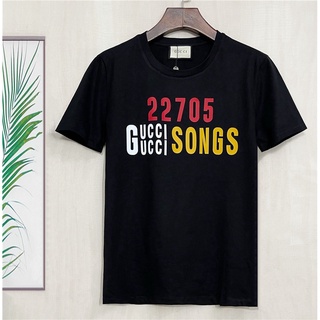 Tee เสื้อวินเทจผญ - Gucc1 2022 ฤดูใบไม้ผลิและฤดูร้อนพิมพ์จดหมายใหม่ครบรอบครบรอบคอกลมเสื้อยืดแขนสั้น