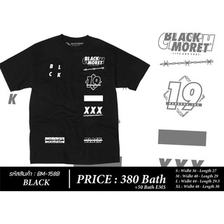 Blackmoret เสื้อยืดแขนสั้น สีดำ ลายBLACK