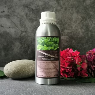 BYSPA น้ำมันนวดตัวอโรมา Aroma massage Oil กลิ่น Peppermint 1,000 ml.