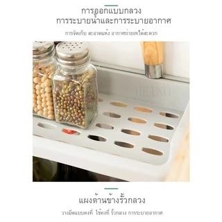 HEINOชั้นวางของ3ชั้น แบบมีล้อเลื่อน ชั้นวางของในที่แคบ พร้อมตะขอ