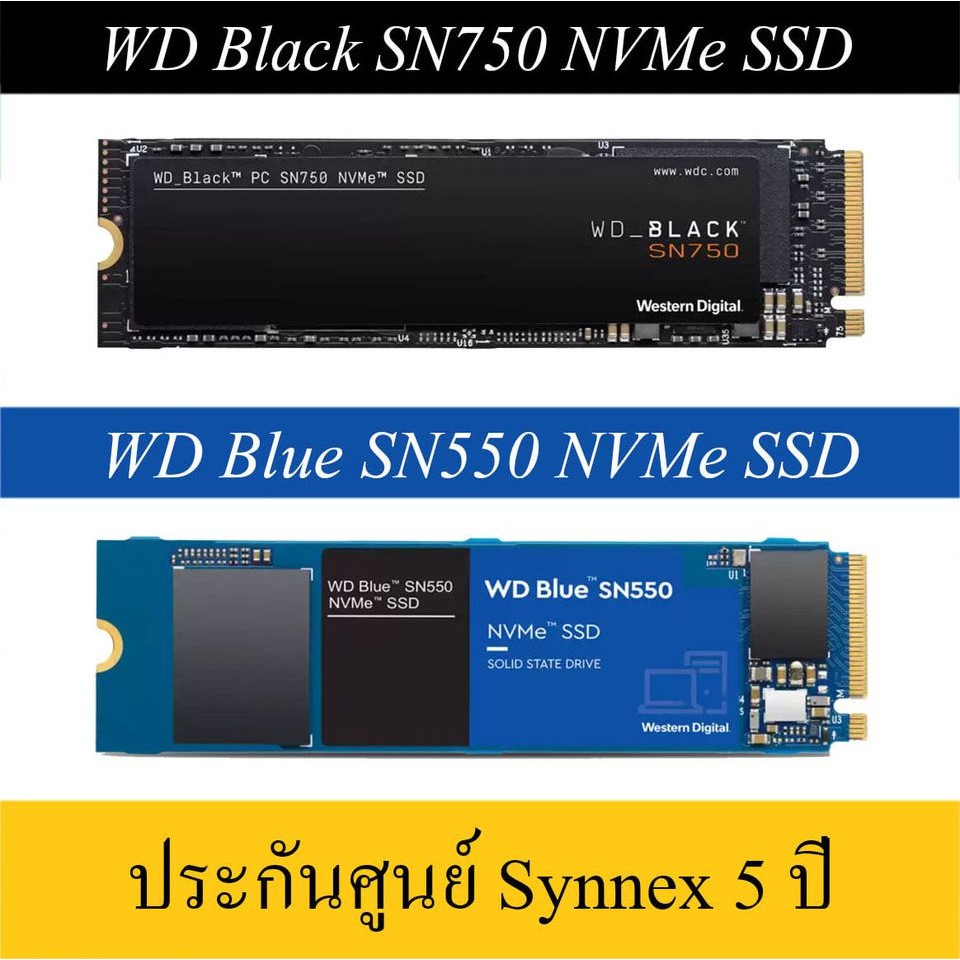 1tb Ssd Wd Black Sn750 Nvme M 2 ประก นศ นย Synnex 5 ป 250gb เอสเอสด Wd Blue Sn550 M2 ของแท ของใหม ย งไม ได แกะกล อง ค ณภาพส ง