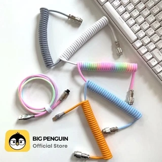 [โค้ดคุ้มลด 20%] Bigpenguin Coiled Cable 8K สำหรับ Mechanical Keyboard สายคีย์บอร์ด USB C to A สายถัก Custom 8K Magnetic