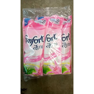 คอมฟอร์ท น้ำยาปรับผ้านุ่ม สีชมพู (3 ถุง) Comfort Fabric Softener Pink (3 bags)