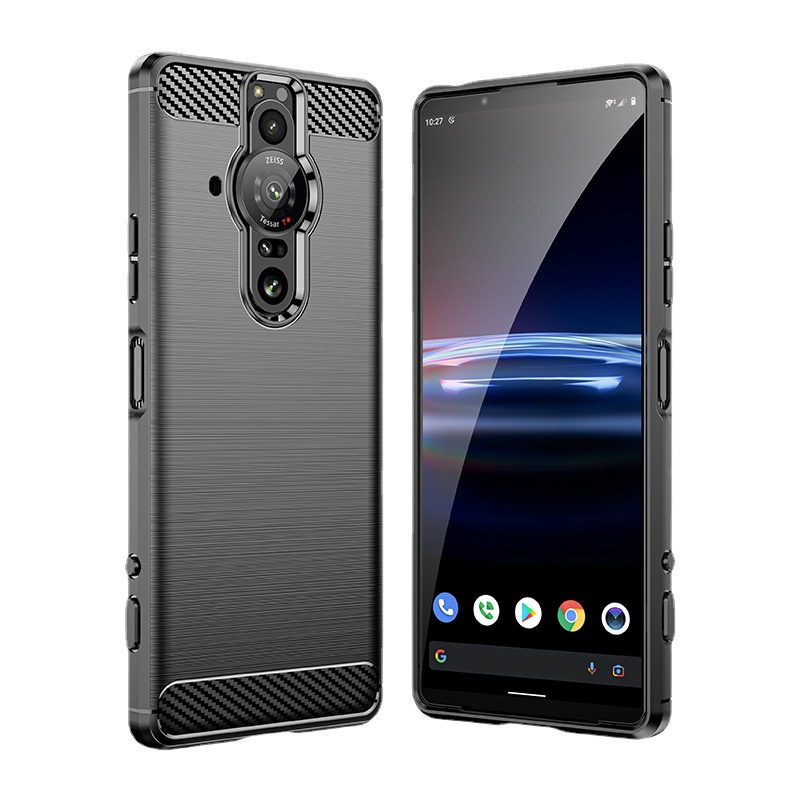 เคสคาร์บอนไฟเบอร์ สําหรับ Sony Xperia PRO i Ultra Thin Soft TPU เคสป้องกันเต็มรูปแบบ สําหรับ Sony Xp