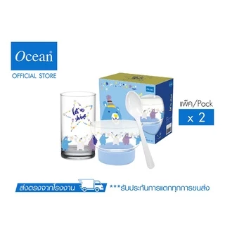 OCEAN แก้ว + ชาม Live Young Breakfast Set (Pack of 2)