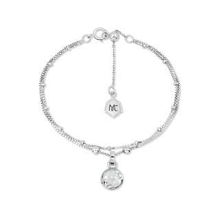 Mizuchol กำไลพลอยประจำวันเกิด (พฤหัสบดี) LUCKY ME WHITE TOPAZ