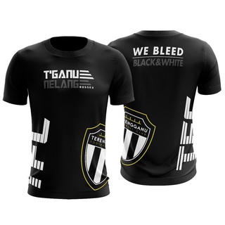 เสื้อยืด TERENGGANU FC TFC Tranung Nelang WE BLEED BLACK WHITE