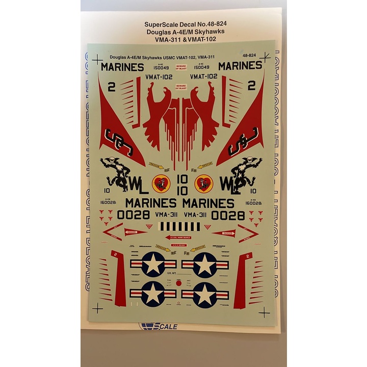 ซุปเปอร์สเกล 48-824: A-4E/M Skyhawk 1/48 - DECAL
