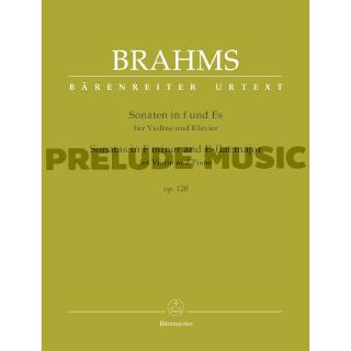 (Violin and Piano) Brahms, Johannes Sonatas in F minor and E-flat major for Violin and Piano (BA10911)