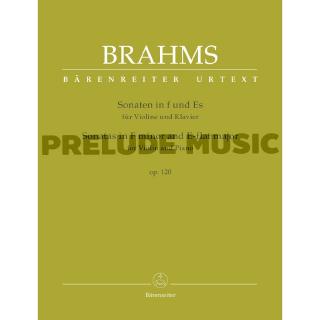 (Violin and Piano) Brahms, Johannes Sonatas in F minor and E-flat major for Violin and Piano (BA10911)