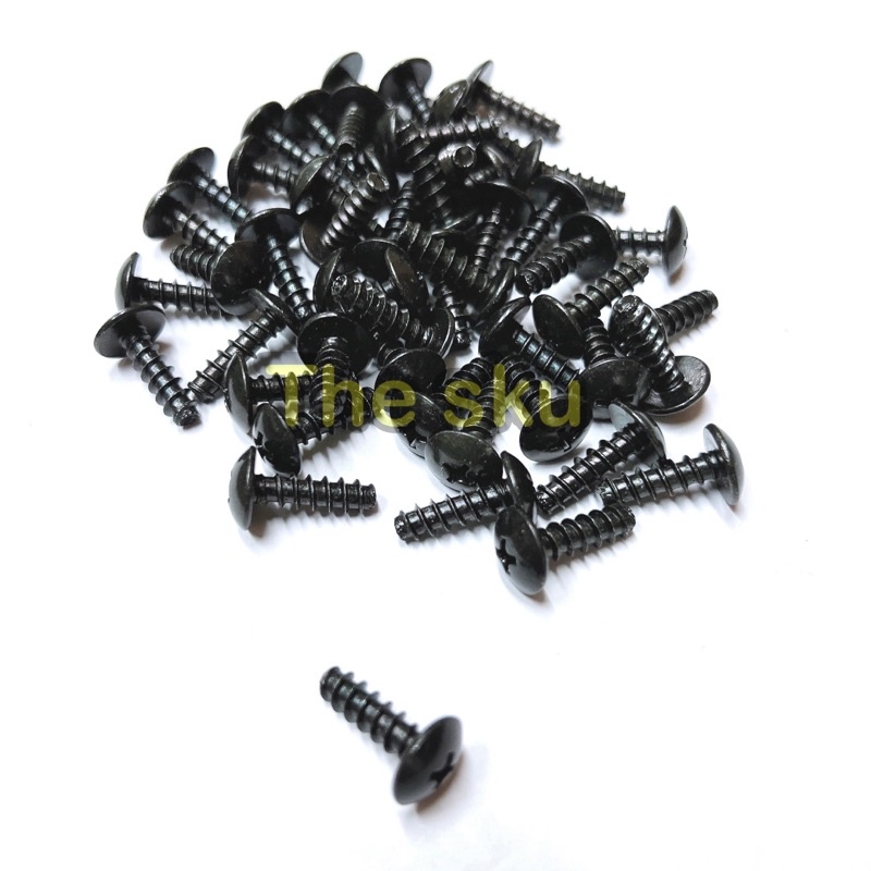 **สกรูยึดชุดสี Yamaha (ดำ) ** เบอร์10 ** ยาว 1.6 c.m. ** (ราคา/ตัว)