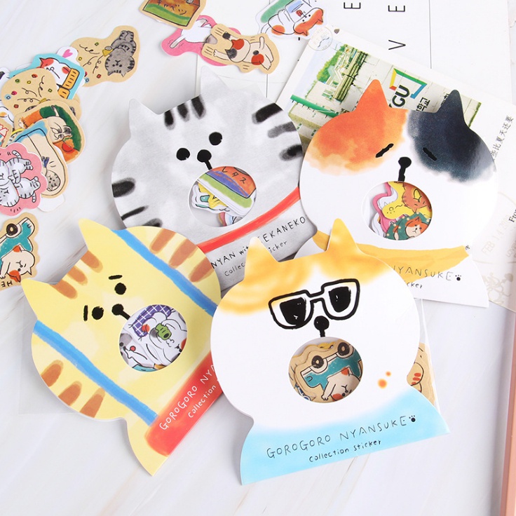 30 ชิ้น / แพ็คแมวน่ารักสติกเกอร์ตกแต่งเครื่องเขียนสติกเกอร์ Scrapbooking DIY ไดอารี่อัลบั้ม Stick Label