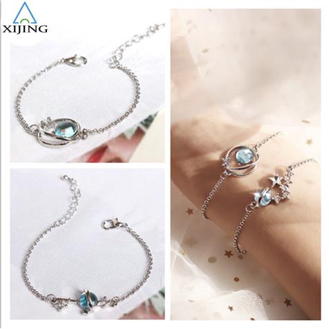 สร้อยข้อมือแฟชั่น สีฟ้า สำหรับสตรี