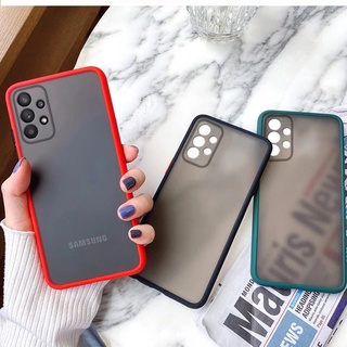 เคสขอบสีหลังด้าน เคสโทรศัพท์มือถือใส Samsung Galaxy A14 5G A04s A04 A04e A53 A23 A73 A33 A13 4G ท์แบบด้าน กันกระแทก