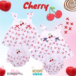 🍒🍒น้องเชอร์รี่ 🍒🍒 กระโปรงเจ้าหญิงผ้าป่านงาน iconkids งานปักน่ารักสดใส งานดีมาก เนื้อผ้าดีมาก