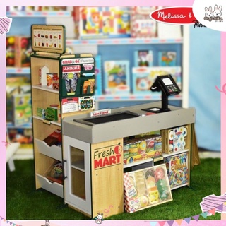 Melissa &amp; Doug รุ่น Fresh Mart Grocery Store ชุดซุปเปอร์ เล่นแบบเสริมจินตนาการ ส่งเสริมการเล่นแบบบทบาทสมมุติ