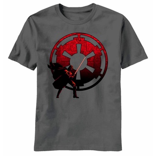 ผ้าฝ้ายแท้ คอลูกเรือเสื้อยืด พิมพ์ลาย Star Wars Imperial Army Mech Sunrise สีเทา สําหรับผู้ชายS,4XL