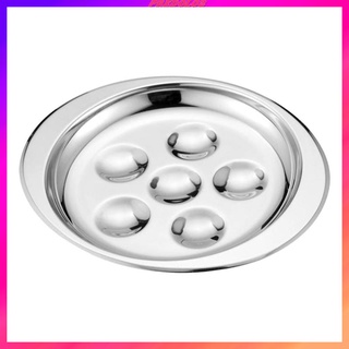 Stainless Steel Snail Mushroom Escargot Plate Dishes Compartment 196X167mm