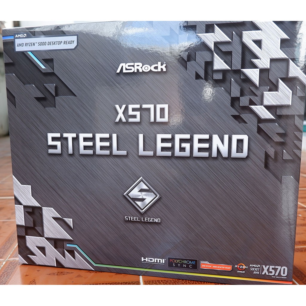 (ของใหม่)ASROCK AM4 X570 STEEL LEGEND ของใหม่ยังไม่โดนไฟ ประกัน JIB+SVOA ถึง 15/06/2024
