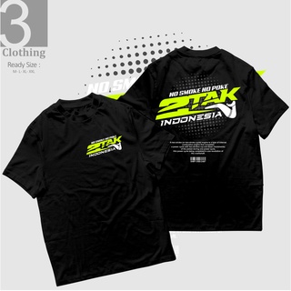 เสื้อยืด พิมพ์ลาย 2 TWO TWO Not 2 STROKE TWO STROKE INDONESIA GARA GARA 2 TAK NO SMOKE NO MOKE คุณภาพสูงSize S-5XL