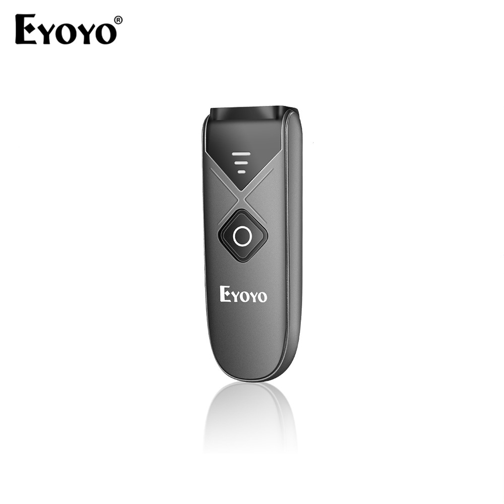 Eyoyo Scanner เครื่องสแกนบาร์โค้ดขนาดเล็ก USB แบบมีสาย/บลูทูธ/ 2.4G ไร้สาย 1D 2D เครื่องสแกนเนอร์ QR PDF417 EAN13 Data Matrix Bar รหัส Reader สำหรับจัดส่งสินค้าโลจิสติกส์ สินค้าคลังสินค้า ห้างสรรพสินค้าปลีก ห้องสมุด คลังสินค้า