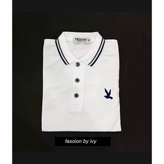 🕉Polo.ชาย 02เสื้อยืดคอปกโปโลผู้ชาย ปักนก 🕊🕊 มีเก็บเงินปลายทาง สีพื้นชาย (M/L/XL)