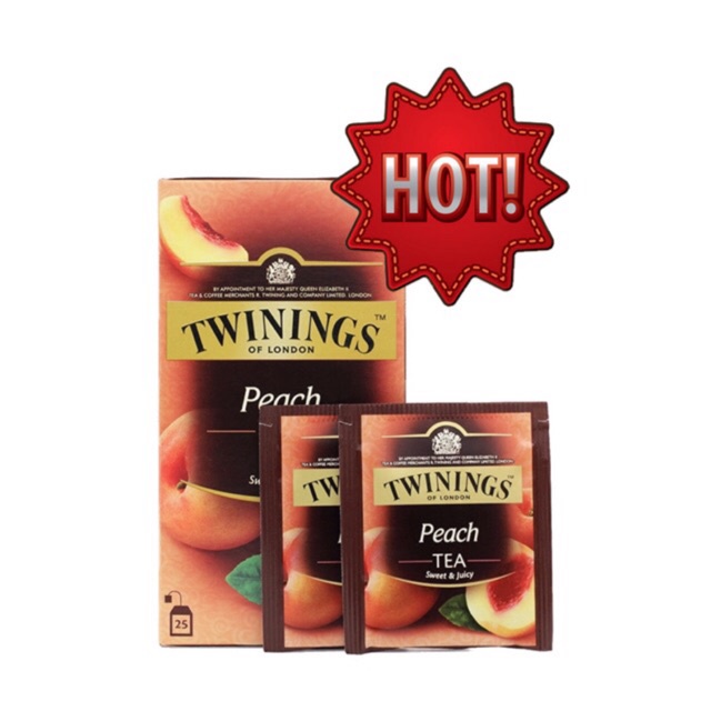 พร้อมส่ง！！ Twinings Peach Tea ชาทไวนิงส์ พีช