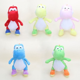 ตุ๊กตายัดนุ่น รูปไดโนเสาร์ Super Mario Bros Yoshi ขนาด 18 ซม. สีสันสดใส ของเล่นสําหรับเด็ก Cute dinosaur plush toys