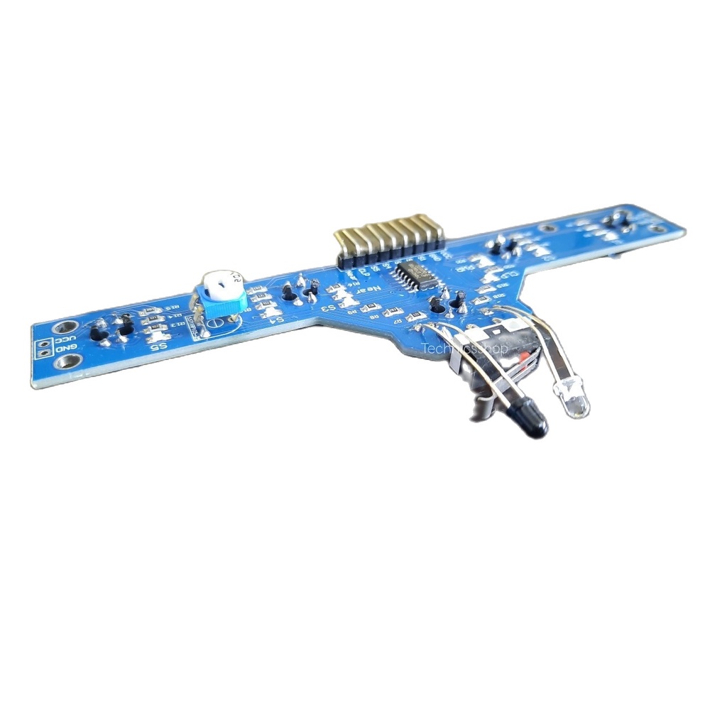 Smart Car Infrared Line tracking 7 ตรวจจับเส้นขาวดำ / สิ่งกีดขวาง / การชนแบบสวิต์ และแบบอินฟาเรด สำห