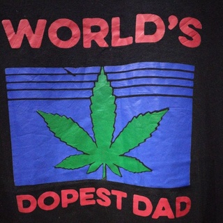 เสื้อยืดมือสอง Usa สายเขียว 🌿 WORLDS DOEST DAD Size L.อก22/ยาว29