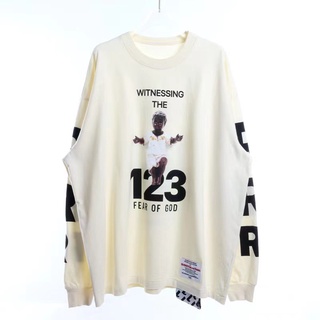 FOG RRR 123 Angel Childrens Letter Printed round Neck Long Sleeve T-shirt Jerry Same Knitted Long SleeveTee