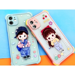 พร้อมส่ง##Realme C12เคสมือถือกันกระแทกกันกล้อง เคสกันเลนส์กล้อง การ์ตูน ขอบสี