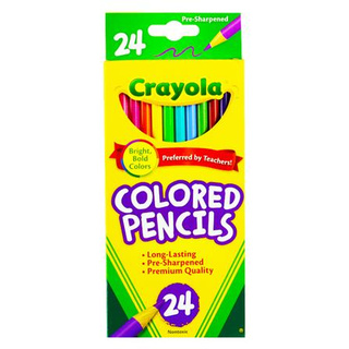 HomeDoDee สี ศิลปะ สีไม้ไร้สารพิษ CRAYOLA 24 สี เครื่องเขียน วาดภาพระบายสี