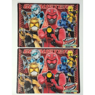 แผ่นรองเขียนอนิเมะ  TOKUMAI SENTAI GO-BUSTER THE MOVIE (18×25.5cm.)