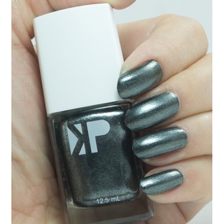 KP Premium Nail Polish | Pearlescent | Metallic Charcoal (P004) | ยาทาเล็บสีมุก | สีเทาเข้มเมทัลลิค |