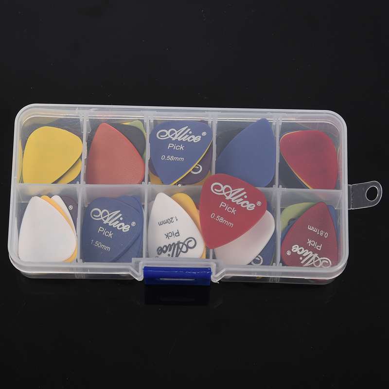 Alice Guitar Pick 1 กล่องเคส 40 ชิ้น plectrum mediator mix 0.58-1.5