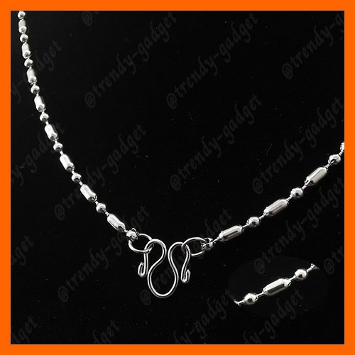 สร้อยสแตนเลส ลาย "เม็ดข้าวสาร" สำหรับใส่พระ หรือจี้ ใส่ได้ทั้งเด็กและผู้ใหญ่ ไม่ลอก ไม่ดำ