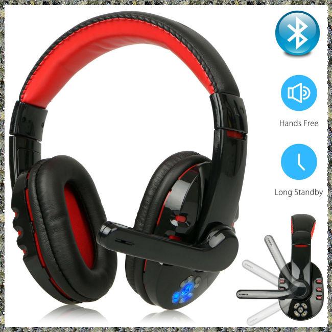 Bluetooth Wireless Gaming Headset for Xbox PC PS4 with Mic LED Volume Control