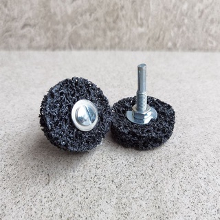 SUMO​ ลูกขัดสาหร่าย​ มีแกน​ 2" 50x15x6mm ขัดลอกสี/สนิม/ขัดทำความสะอาดรอยเชื่อม​
