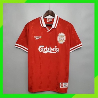 เสื้อกีฬาแขนสั้น ลายทีมชาติฟุตบอล Liverpool 96-97 สไตล์เรโทร