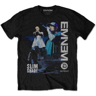 เสื้อยืดลําลอง แขนสั้น พิมพ์ลาย Eminem Detroit Blue สไตล์คลาสสิก ไม่ซ้ําใคร สําหรับผู้ชาย HAcnkd13LPlila15S-5XL