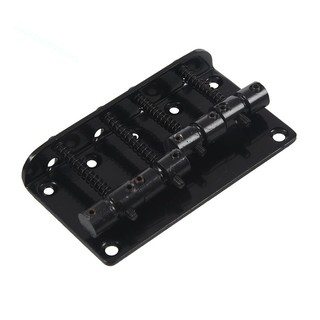 4 String Vintage Style Bass Hardtail Bridge for Precision Jazz Bass Top Load Upgrade,Black