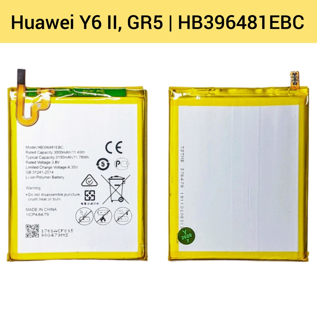 แบตเตอรี่ | Huawei Y6II, GR5, G7 Plus | HB396481EBC | Phone Battery | LCD MOBILE