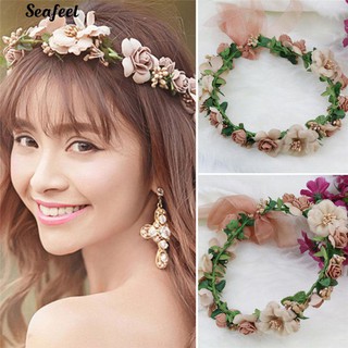 สไตล์ Boho ประดิษฐ์ Hairband แต่งงานปาร์ตี้ Bride Beach Headband